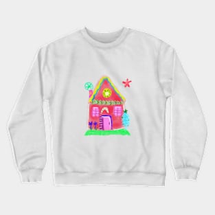 Red Christmas fairy house Crewneck Sweatshirt